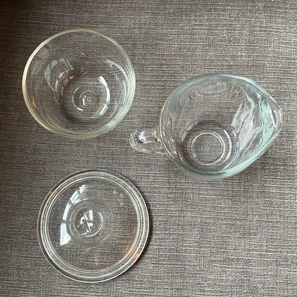 Vtg MCM Anchor Hocking cream & covered sugar set - Picture 2 of 8